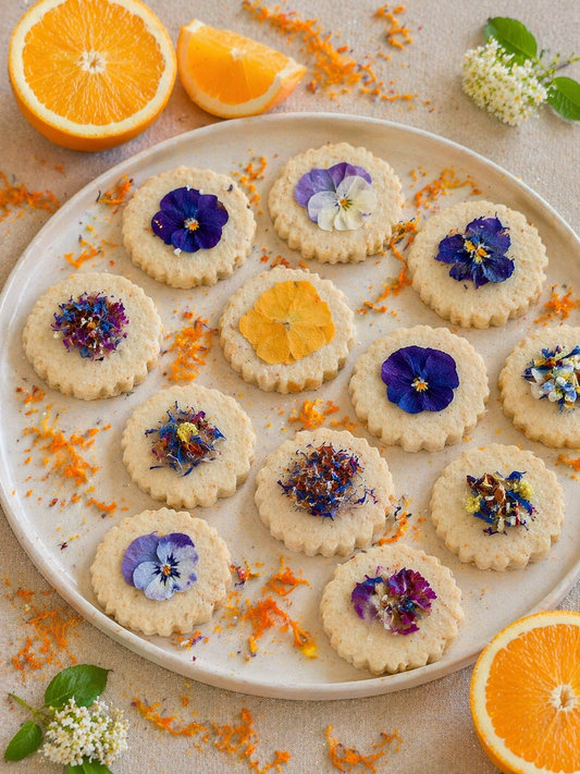 Orange Floral Sablé